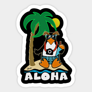 Aloha From The Hawaiian Penguin Sticker